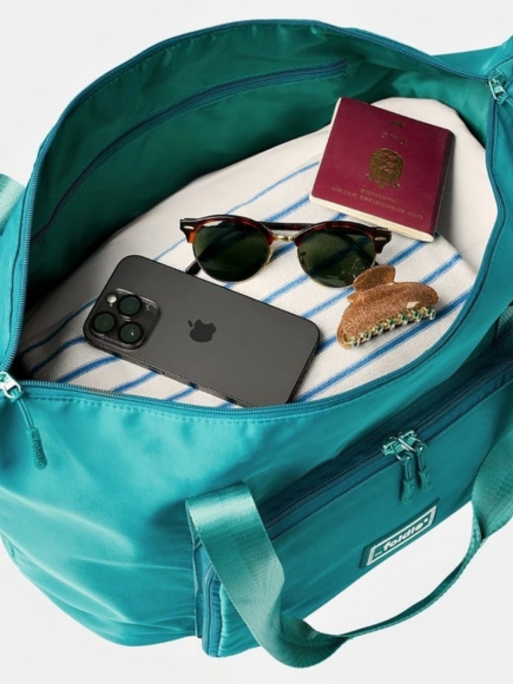 The Foldie Original Foldable Travel Bag Duffle - Teal Blue - Picture 4 of 13